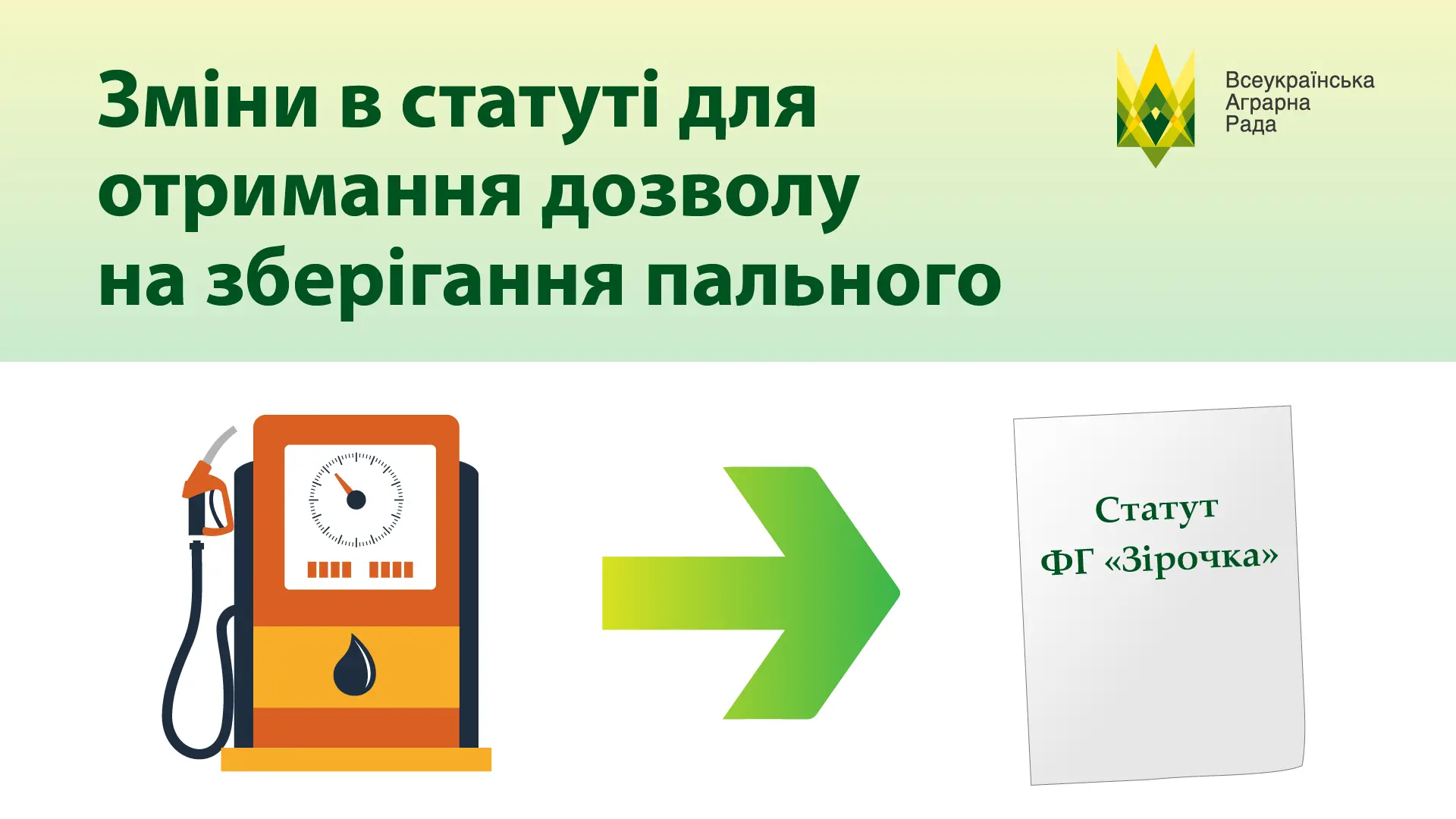 Чи потрібно вносити зміни в статут господарства для отримання дозволу на зберігання пального?