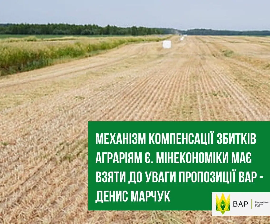 "Механізм компенсації збитків аграріям є, а заява Міністра незрозуміла", - Денис Марчук
