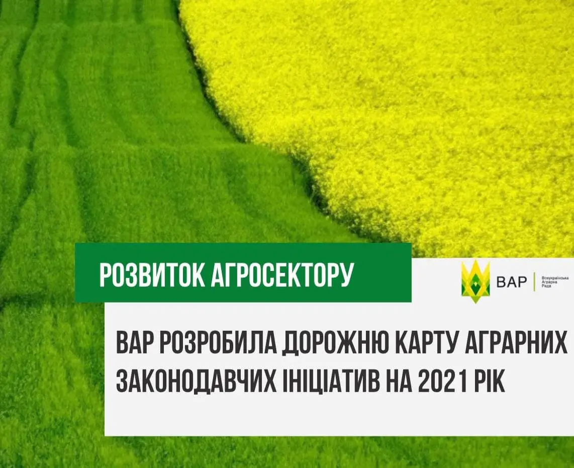 Розвиток виробництва, переробки та логістики: ВАР розробила «дорожню карту» аграрних ініціатив на 2021 рік