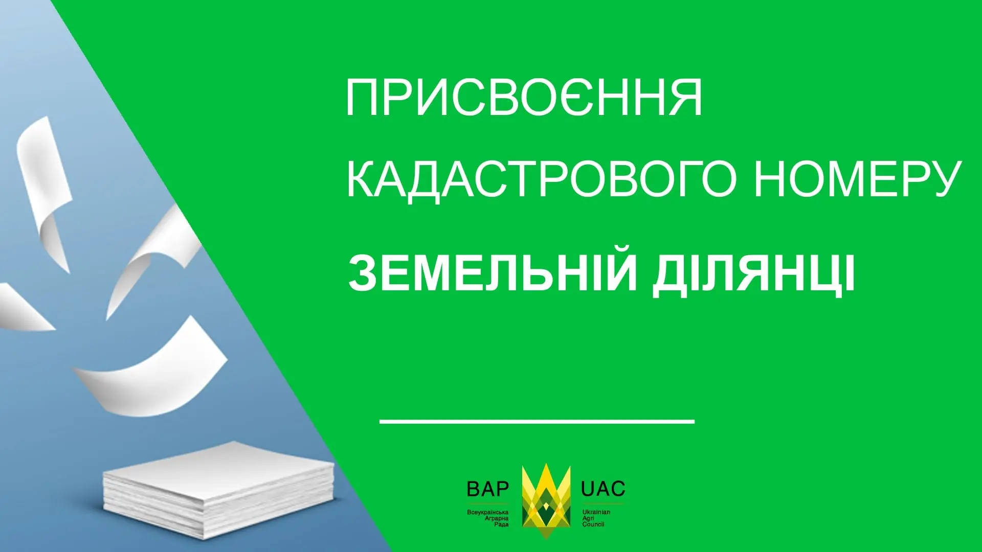 Присвоєння кадастрового номеру земельній ділянці