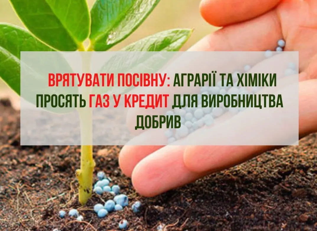 Врятувати посівну: аграрії та хіміки просять газ у кредит для виробництва добрив 