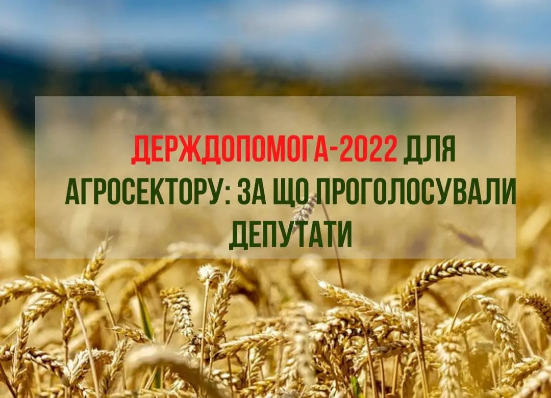 Держдопомога-2022 для агросекору: за що проголосували депутати